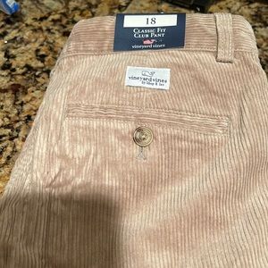 Vineyard Vines khaki corduroy pants. Size 18
